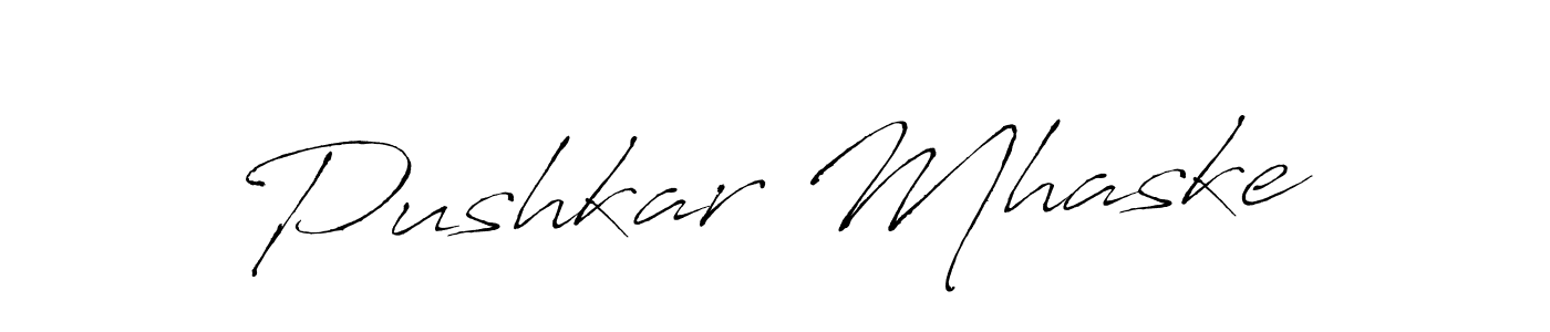 Also You can easily find your signature by using the search form. We will create Pushkar Mhaske name handwritten signature images for you free of cost using Antro_Vectra sign style. Pushkar Mhaske signature style 6 images and pictures png