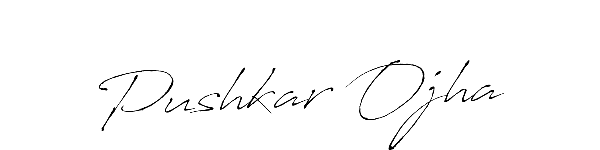 You should practise on your own different ways (Antro_Vectra) to write your name (Pushkar Ojha) in signature. don't let someone else do it for you. Pushkar Ojha signature style 6 images and pictures png