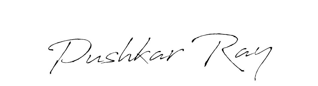 Pushkar Ray stylish signature style. Best Handwritten Sign (Antro_Vectra) for my name. Handwritten Signature Collection Ideas for my name Pushkar Ray. Pushkar Ray signature style 6 images and pictures png