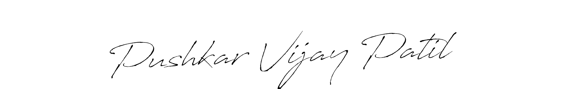 Design your own signature with our free online signature maker. With this signature software, you can create a handwritten (Antro_Vectra) signature for name Pushkar Vijay Patil. Pushkar Vijay Patil signature style 6 images and pictures png