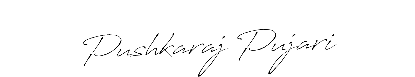 How to make Pushkaraj Pujari signature? Antro_Vectra is a professional autograph style. Create handwritten signature for Pushkaraj Pujari name. Pushkaraj Pujari signature style 6 images and pictures png