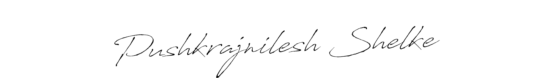 You should practise on your own different ways (Antro_Vectra) to write your name (Pushkrajnilesh Shelke) in signature. don't let someone else do it for you. Pushkrajnilesh Shelke signature style 6 images and pictures png