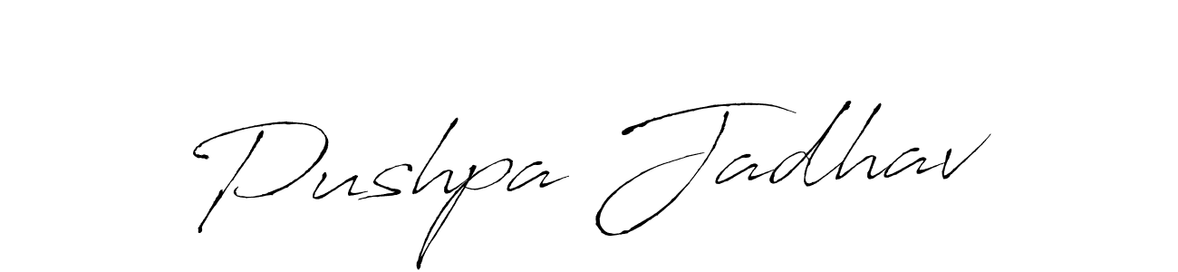 Create a beautiful signature design for name Pushpa Jadhav. With this signature (Antro_Vectra) fonts, you can make a handwritten signature for free. Pushpa Jadhav signature style 6 images and pictures png