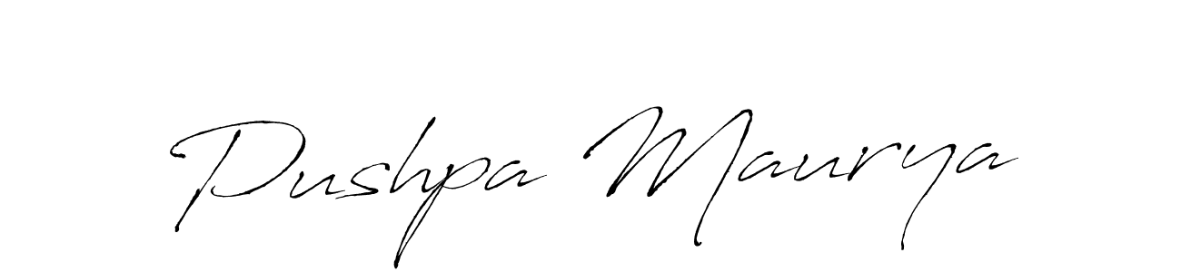 Design your own signature with our free online signature maker. With this signature software, you can create a handwritten (Antro_Vectra) signature for name Pushpa Maurya. Pushpa Maurya signature style 6 images and pictures png