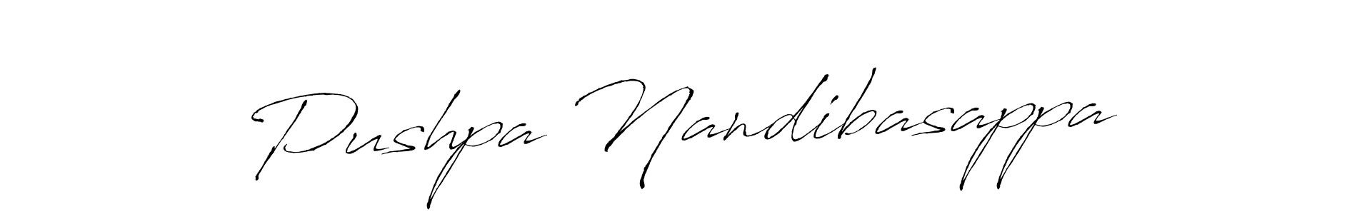 Pushpa Nandibasappa stylish signature style. Best Handwritten Sign (Antro_Vectra) for my name. Handwritten Signature Collection Ideas for my name Pushpa Nandibasappa. Pushpa Nandibasappa signature style 6 images and pictures png