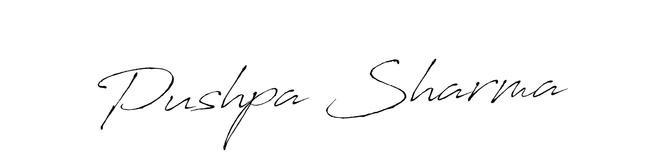 Design your own signature with our free online signature maker. With this signature software, you can create a handwritten (Antro_Vectra) signature for name Pushpa Sharma. Pushpa Sharma signature style 6 images and pictures png