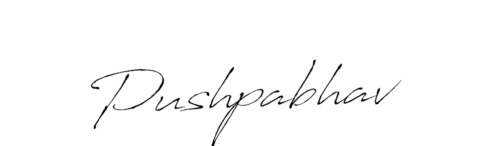 How to make Pushpabhav name signature. Use Antro_Vectra style for creating short signs online. This is the latest handwritten sign. Pushpabhav signature style 6 images and pictures png