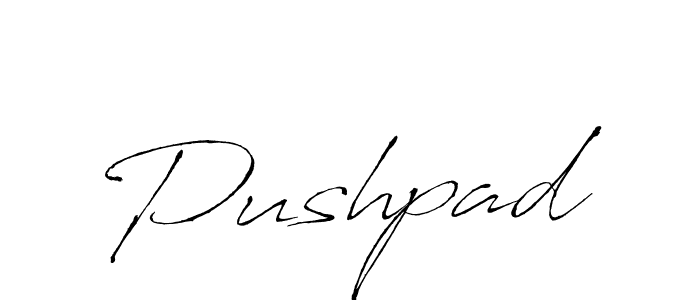 Create a beautiful signature design for name Pushpad. With this signature (Antro_Vectra) fonts, you can make a handwritten signature for free. Pushpad signature style 6 images and pictures png