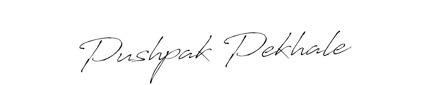 Also we have Pushpak Pekhale name is the best signature style. Create professional handwritten signature collection using Antro_Vectra autograph style. Pushpak Pekhale signature style 6 images and pictures png