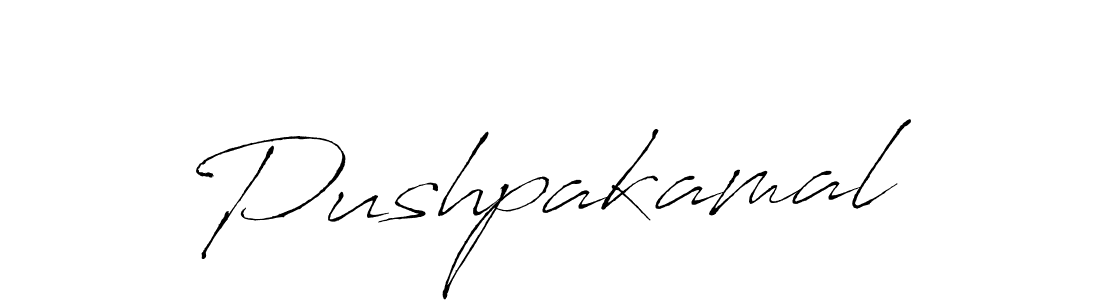 Use a signature maker to create a handwritten signature online. With this signature software, you can design (Antro_Vectra) your own signature for name Pushpakamal. Pushpakamal signature style 6 images and pictures png