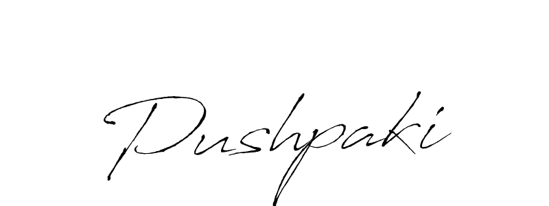 Pushpaki stylish signature style. Best Handwritten Sign (Antro_Vectra) for my name. Handwritten Signature Collection Ideas for my name Pushpaki. Pushpaki signature style 6 images and pictures png