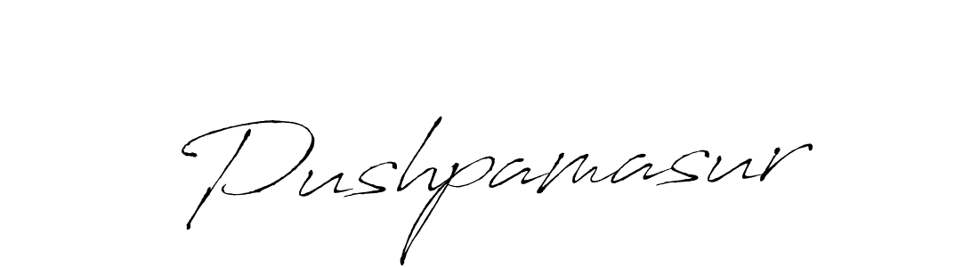 Use a signature maker to create a handwritten signature online. With this signature software, you can design (Antro_Vectra) your own signature for name Pushpamasur. Pushpamasur signature style 6 images and pictures png