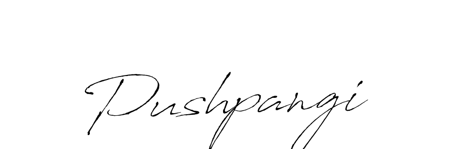 Make a beautiful signature design for name Pushpangi. With this signature (Antro_Vectra) style, you can create a handwritten signature for free. Pushpangi signature style 6 images and pictures png