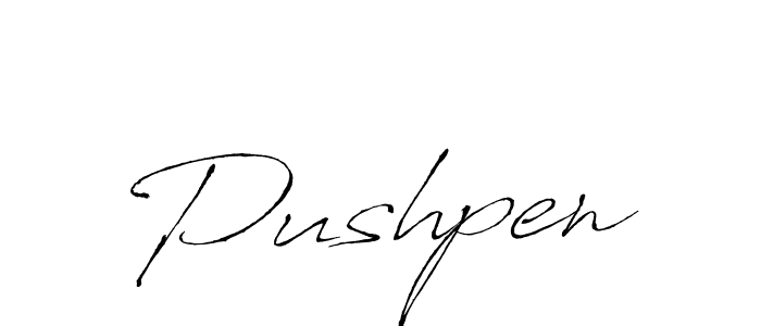 Use a signature maker to create a handwritten signature online. With this signature software, you can design (Antro_Vectra) your own signature for name Pushpen. Pushpen signature style 6 images and pictures png