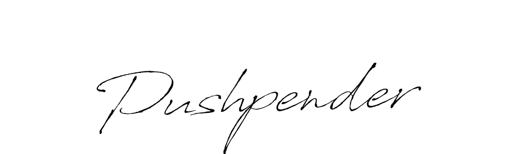 Create a beautiful signature design for name Pushpender. With this signature (Antro_Vectra) fonts, you can make a handwritten signature for free. Pushpender signature style 6 images and pictures png