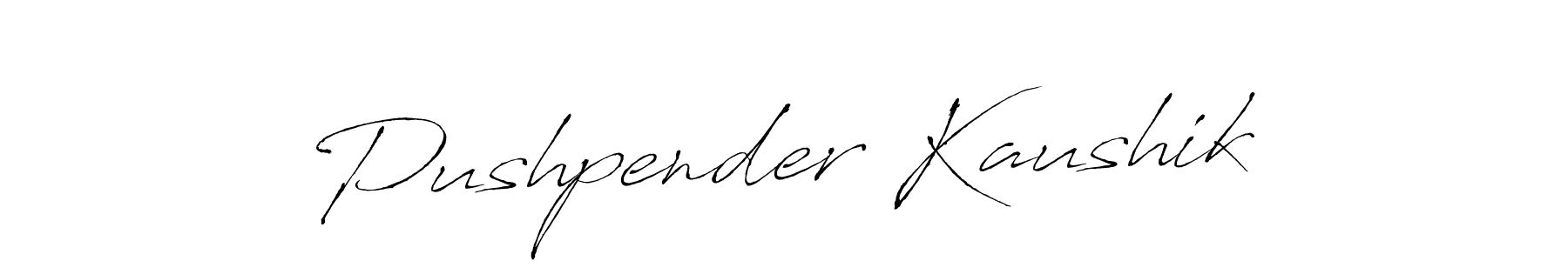 How to make Pushpender Kaushik signature? Antro_Vectra is a professional autograph style. Create handwritten signature for Pushpender Kaushik name. Pushpender Kaushik signature style 6 images and pictures png