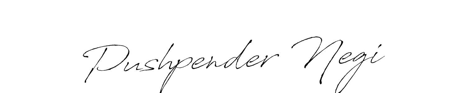 How to make Pushpender Negi signature? Antro_Vectra is a professional autograph style. Create handwritten signature for Pushpender Negi name. Pushpender Negi signature style 6 images and pictures png