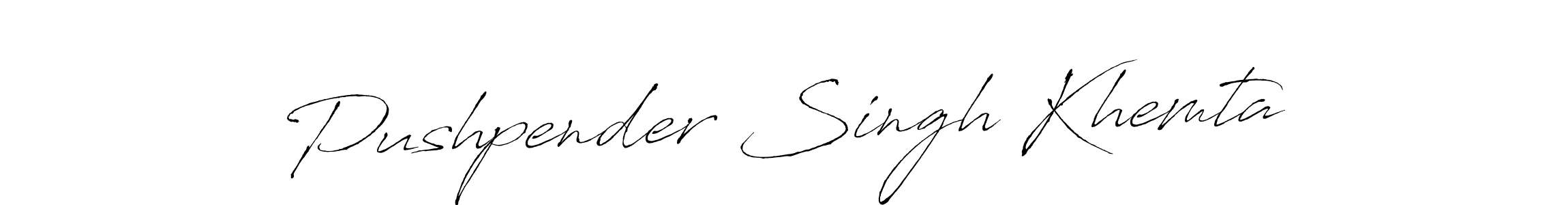 Make a beautiful signature design for name Pushpender Singh Khemta. Use this online signature maker to create a handwritten signature for free. Pushpender Singh Khemta signature style 6 images and pictures png