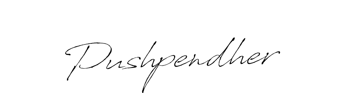 Also we have Pushpendher name is the best signature style. Create professional handwritten signature collection using Antro_Vectra autograph style. Pushpendher signature style 6 images and pictures png