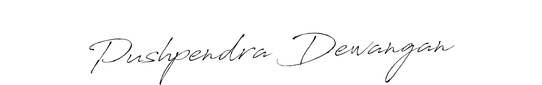 How to make Pushpendra Dewangan name signature. Use Antro_Vectra style for creating short signs online. This is the latest handwritten sign. Pushpendra Dewangan signature style 6 images and pictures png