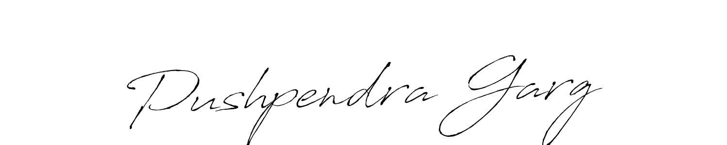 Create a beautiful signature design for name Pushpendra Garg. With this signature (Antro_Vectra) fonts, you can make a handwritten signature for free. Pushpendra Garg signature style 6 images and pictures png