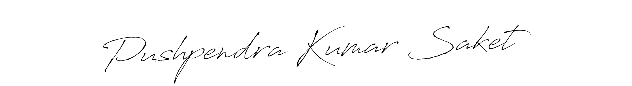 Design your own signature with our free online signature maker. With this signature software, you can create a handwritten (Antro_Vectra) signature for name Pushpendra Kumar Saket. Pushpendra Kumar Saket signature style 6 images and pictures png