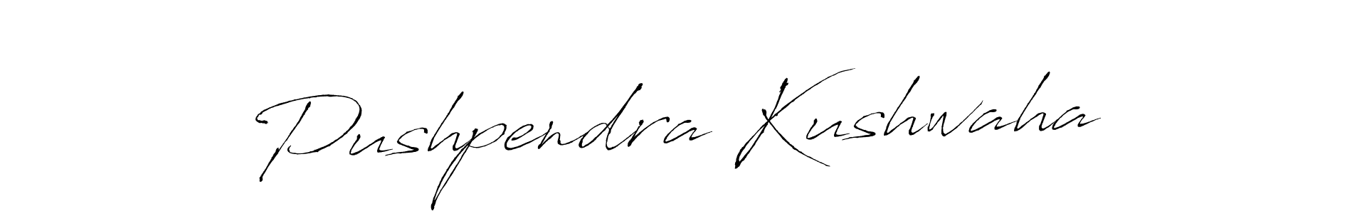 Design your own signature with our free online signature maker. With this signature software, you can create a handwritten (Antro_Vectra) signature for name Pushpendra Kushwaha. Pushpendra Kushwaha signature style 6 images and pictures png