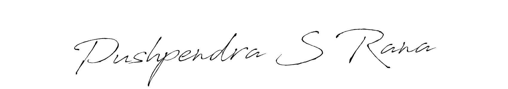 Pushpendra S Rana stylish signature style. Best Handwritten Sign (Antro_Vectra) for my name. Handwritten Signature Collection Ideas for my name Pushpendra S Rana. Pushpendra S Rana signature style 6 images and pictures png