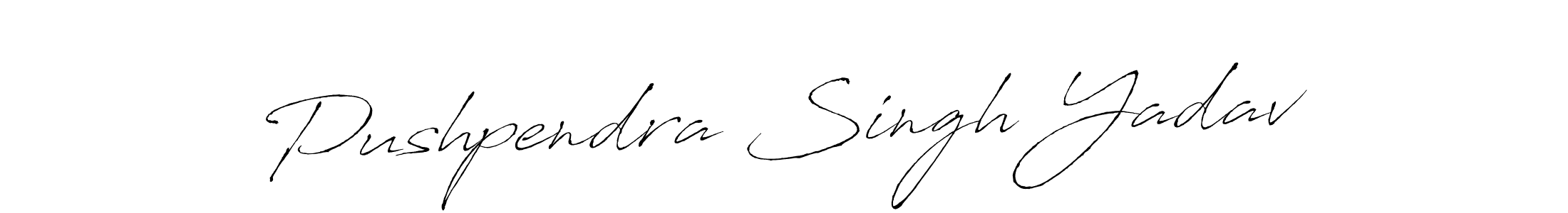 Make a beautiful signature design for name Pushpendra Singh Yadav. With this signature (Antro_Vectra) style, you can create a handwritten signature for free. Pushpendra Singh Yadav signature style 6 images and pictures png