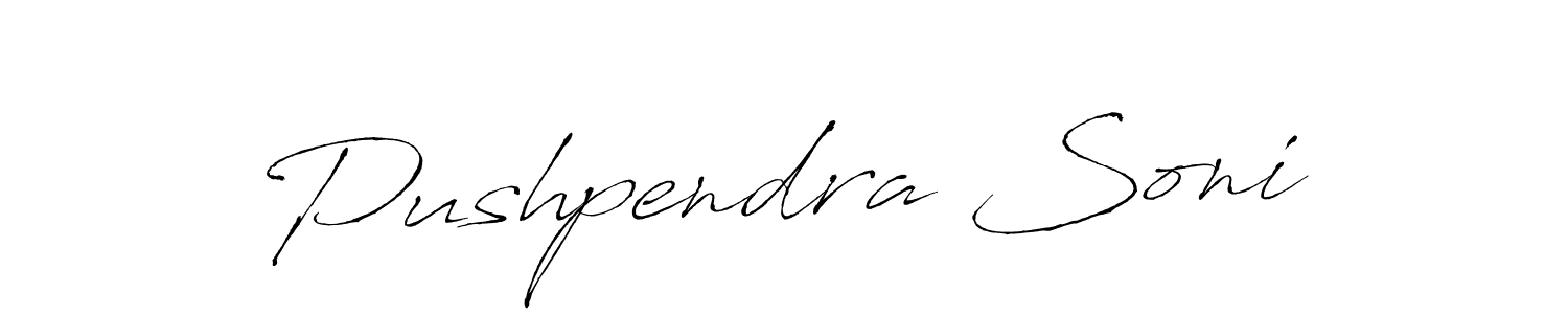 Design your own signature with our free online signature maker. With this signature software, you can create a handwritten (Antro_Vectra) signature for name Pushpendra Soni. Pushpendra Soni signature style 6 images and pictures png