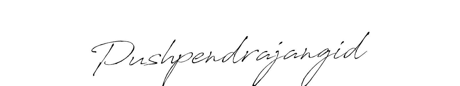 Use a signature maker to create a handwritten signature online. With this signature software, you can design (Antro_Vectra) your own signature for name Pushpendrajangid. Pushpendrajangid signature style 6 images and pictures png