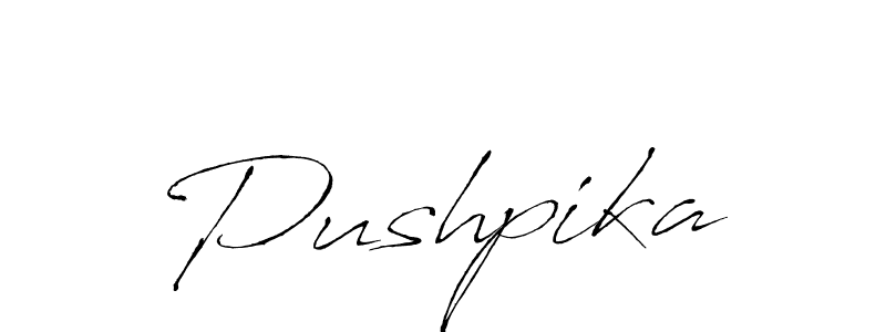 Use a signature maker to create a handwritten signature online. With this signature software, you can design (Antro_Vectra) your own signature for name Pushpika. Pushpika signature style 6 images and pictures png