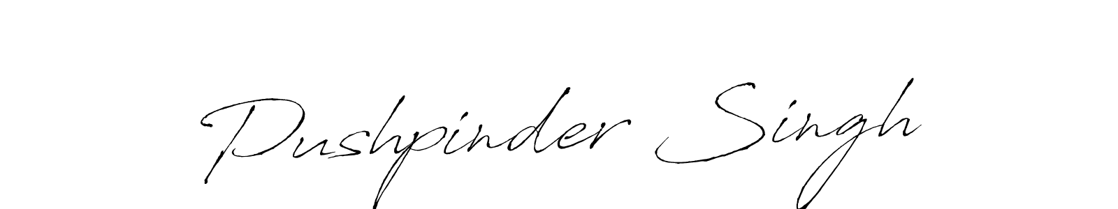 How to make Pushpinder Singh signature? Antro_Vectra is a professional autograph style. Create handwritten signature for Pushpinder Singh name. Pushpinder Singh signature style 6 images and pictures png