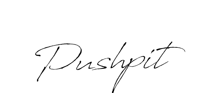 How to make Pushpit name signature. Use Antro_Vectra style for creating short signs online. This is the latest handwritten sign. Pushpit signature style 6 images and pictures png