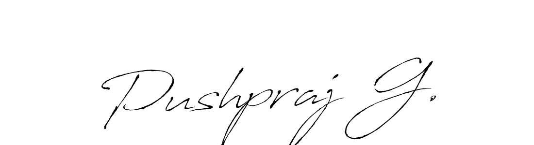 How to make Pushpraj G. signature? Antro_Vectra is a professional autograph style. Create handwritten signature for Pushpraj G. name. Pushpraj G. signature style 6 images and pictures png