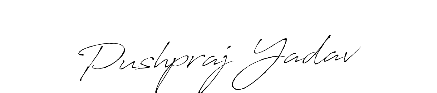 How to make Pushpraj Yadav name signature. Use Antro_Vectra style for creating short signs online. This is the latest handwritten sign. Pushpraj Yadav signature style 6 images and pictures png