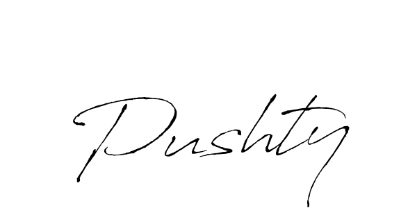 Create a beautiful signature design for name Pushty. With this signature (Antro_Vectra) fonts, you can make a handwritten signature for free. Pushty signature style 6 images and pictures png