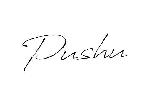 Make a beautiful signature design for name Pushu. With this signature (Antro_Vectra) style, you can create a handwritten signature for free. Pushu signature style 6 images and pictures png