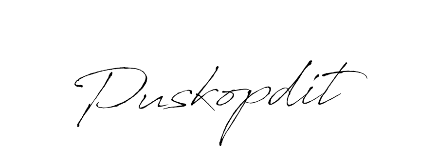 Puskopdit stylish signature style. Best Handwritten Sign (Antro_Vectra) for my name. Handwritten Signature Collection Ideas for my name Puskopdit. Puskopdit signature style 6 images and pictures png