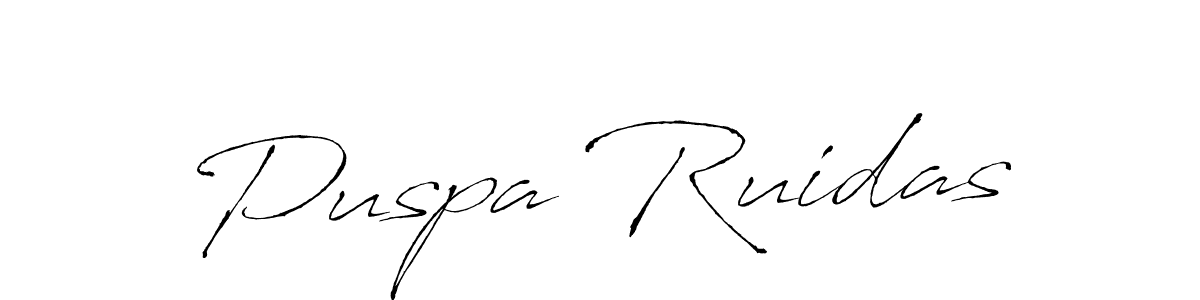 Make a beautiful signature design for name Puspa Ruidas. Use this online signature maker to create a handwritten signature for free. Puspa Ruidas signature style 6 images and pictures png