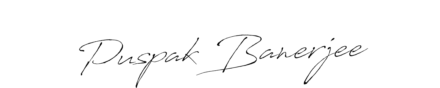 Design your own signature with our free online signature maker. With this signature software, you can create a handwritten (Antro_Vectra) signature for name Puspak Banerjee. Puspak Banerjee signature style 6 images and pictures png