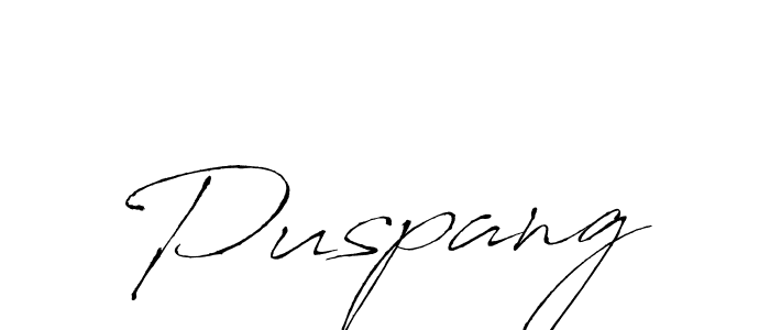 Puspang stylish signature style. Best Handwritten Sign (Antro_Vectra) for my name. Handwritten Signature Collection Ideas for my name Puspang. Puspang signature style 6 images and pictures png