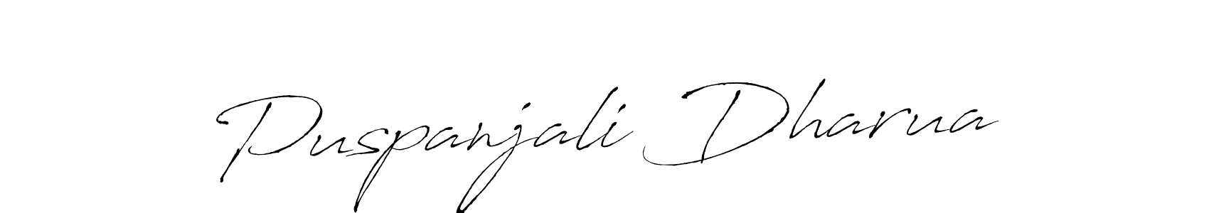 Puspanjali Dharua stylish signature style. Best Handwritten Sign (Antro_Vectra) for my name. Handwritten Signature Collection Ideas for my name Puspanjali Dharua. Puspanjali Dharua signature style 6 images and pictures png