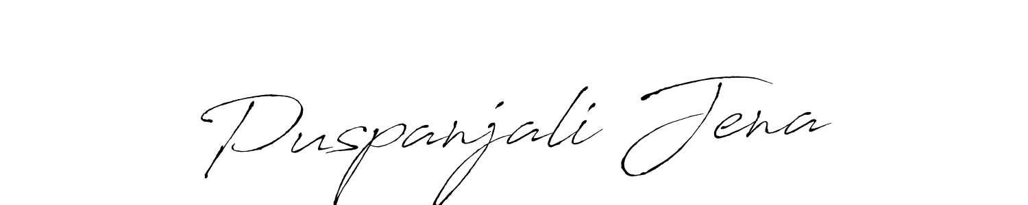 The best way (Antro_Vectra) to make a short signature is to pick only two or three words in your name. The name Puspanjali Jena include a total of six letters. For converting this name. Puspanjali Jena signature style 6 images and pictures png