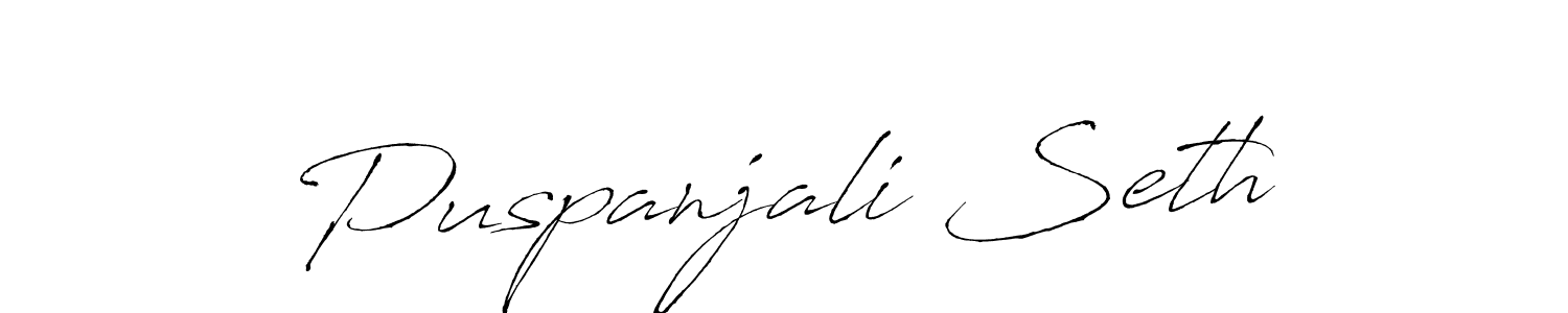 Create a beautiful signature design for name Puspanjali Seth. With this signature (Antro_Vectra) fonts, you can make a handwritten signature for free. Puspanjali Seth signature style 6 images and pictures png