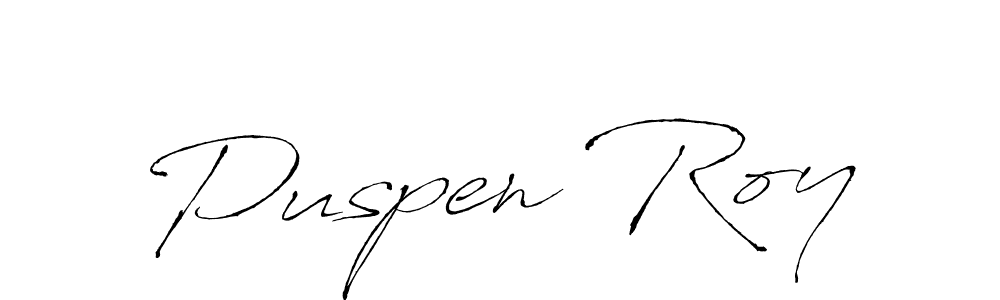 Create a beautiful signature design for name Puspen Roy. With this signature (Antro_Vectra) fonts, you can make a handwritten signature for free. Puspen Roy signature style 6 images and pictures png