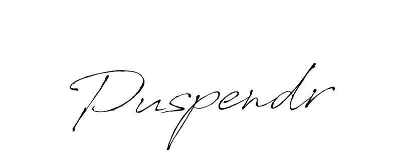 Puspendr stylish signature style. Best Handwritten Sign (Antro_Vectra) for my name. Handwritten Signature Collection Ideas for my name Puspendr. Puspendr signature style 6 images and pictures png