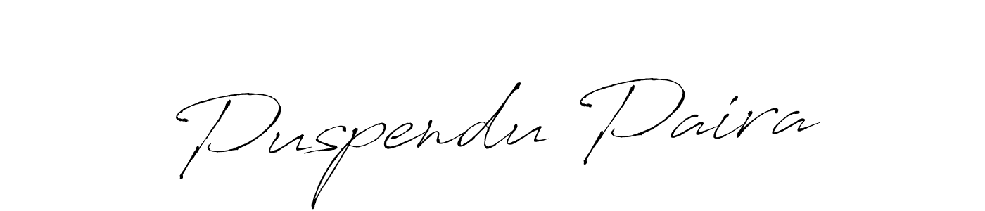 Make a beautiful signature design for name Puspendu Paira. With this signature (Antro_Vectra) style, you can create a handwritten signature for free. Puspendu Paira signature style 6 images and pictures png