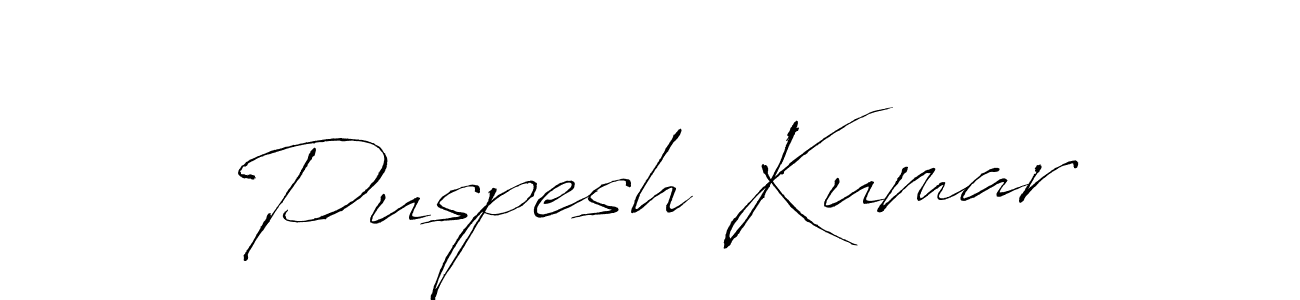 Create a beautiful signature design for name Puspesh Kumar. With this signature (Antro_Vectra) fonts, you can make a handwritten signature for free. Puspesh Kumar signature style 6 images and pictures png