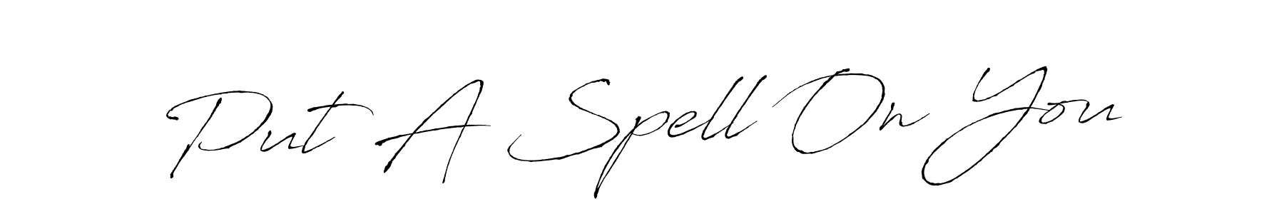 Design your own signature with our free online signature maker. With this signature software, you can create a handwritten (Antro_Vectra) signature for name Put A Spell On You. Put A Spell On You signature style 6 images and pictures png